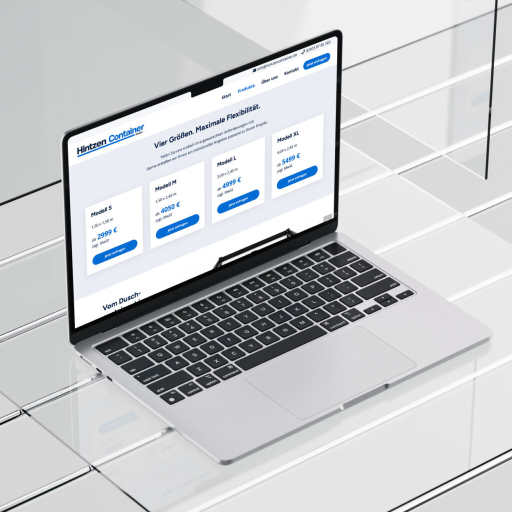 Website mit Pricing Tables