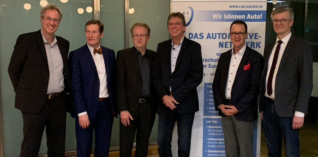 Neujahrsempfang von car e.V.. Prof.-Dr. Thilo Röth, Michael Bayer (IHK), Dr. Peter Wolters, Dr. E.A. Werner, Norbert Zimmermann, Tim Willers