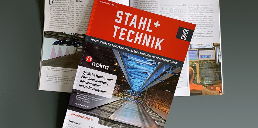 Fachzeitschrift Stahl und Technik mit unserem Kunden Nokra auf der Titelseite.