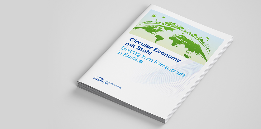 Broschüre der Wirtschaftsvereinigung Stahl zum Thema Klimaneutralität bis 2050.